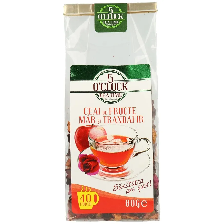 Ceai de fructe, 5 O'Clock Tea, Mar si Trandafir 80 g