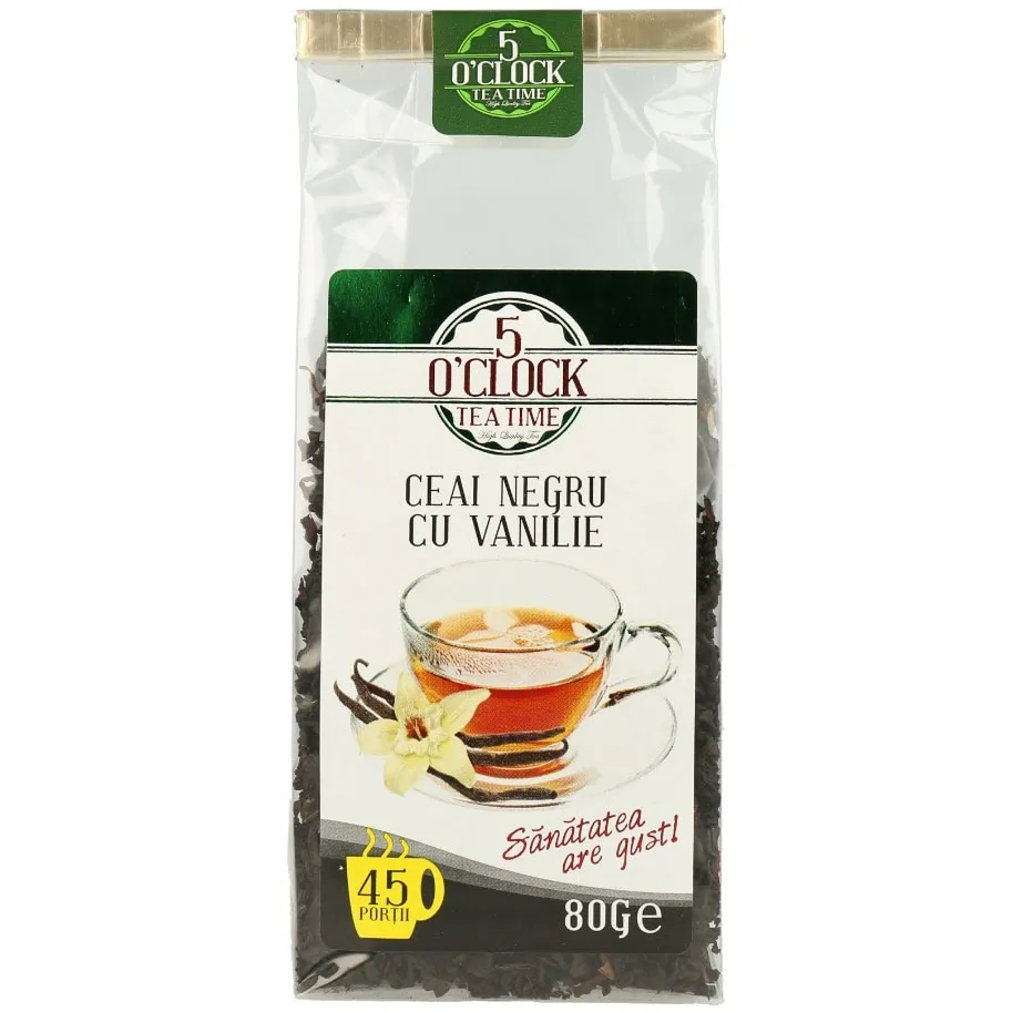 Ceai Negru cu Vanilie, 5 O'Clock Tea, 80 g
