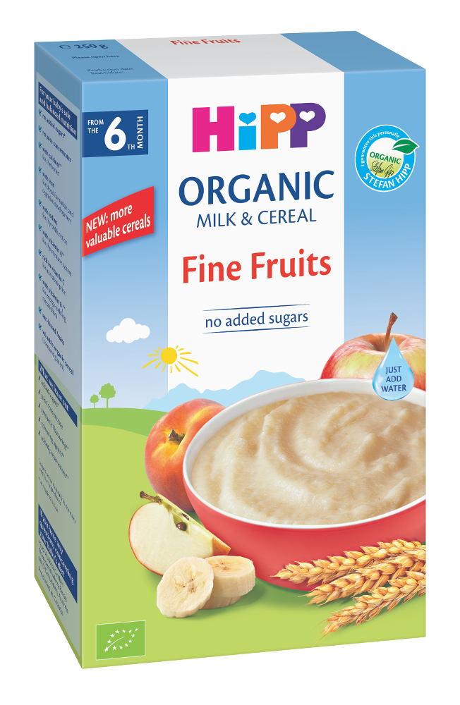 Hipp Lapte si cereale - fructe, 250 g