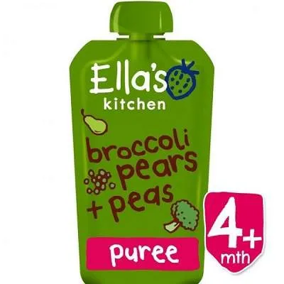 Piure Ella's Kitchen Eco din brocoli, para si mazare, +4luni, 120g