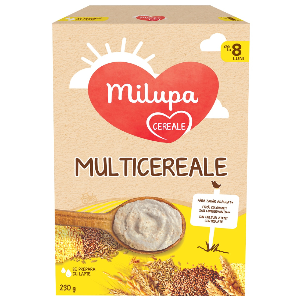 Cereale Milupa Multicereale,  de la 8 luni, 250 g