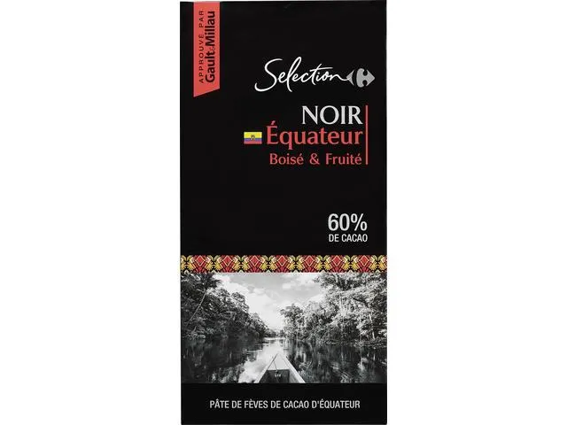 Ciocolata neagra Carrefour Selection cu 60% cacao 80g