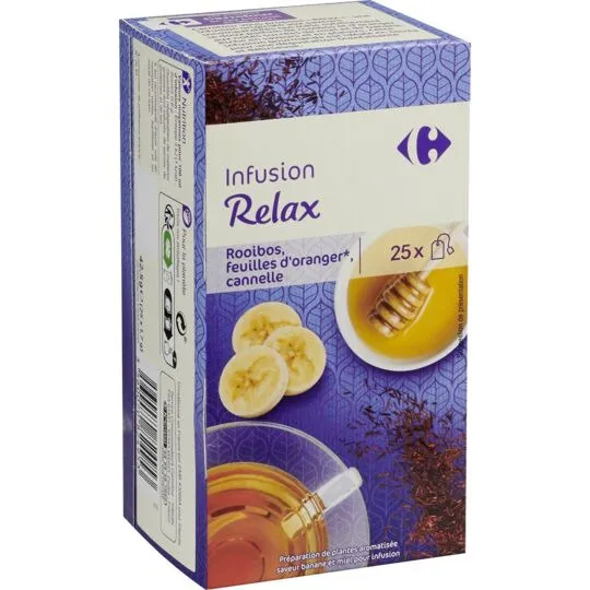 Ceai Carrefour Relax, 25 plicuri