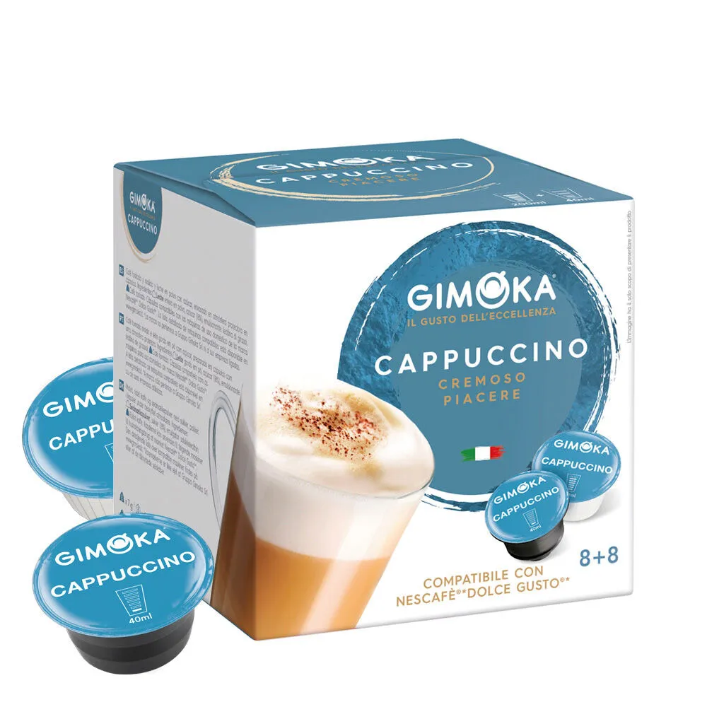 Cafea Capsule Gimoka Cappuccino compatibile sistem Dolce Gusto 16 capsule