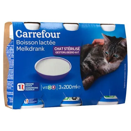 Lapte pisici sterile Carrefour 3x200ml