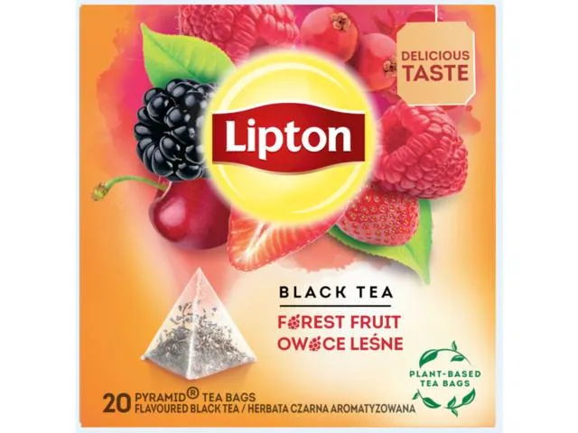 Ceai Lipton negru cu fructe de padure 20 plicuri