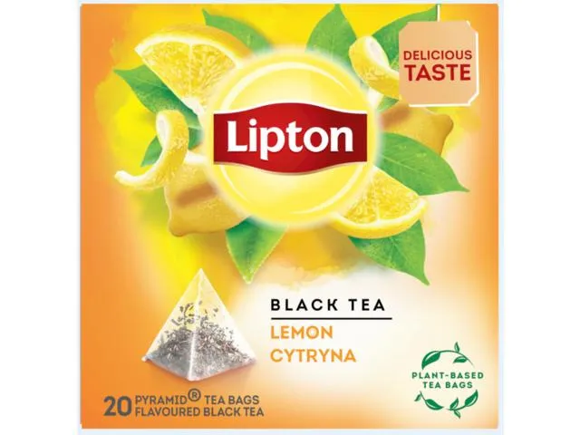 Ceai Lipton negru cu lamaie 20 plicuri