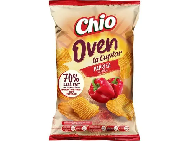 Chipsuri din cartofi Chio Oven, cu paprika 125g