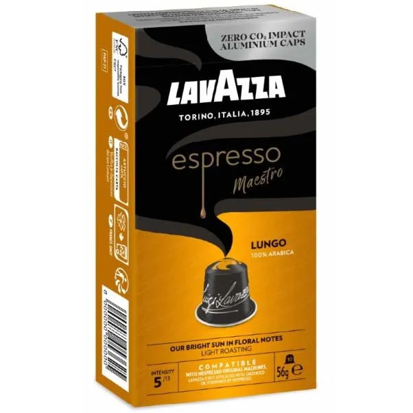 Cafea capsule Lavazza Lungo, aluminiu, 10x5,7g