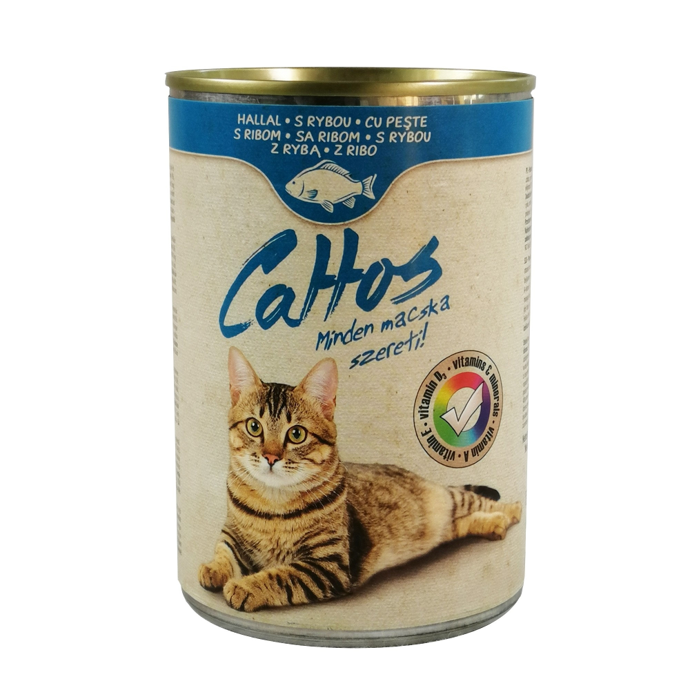 Hrana umeda pentru pisici Cattos conserva peste 415 g