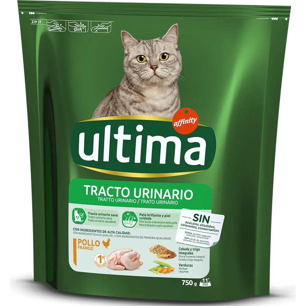 Hrana uscata pentru pisici Ultima Urinary Tract, cu pui, 750 g