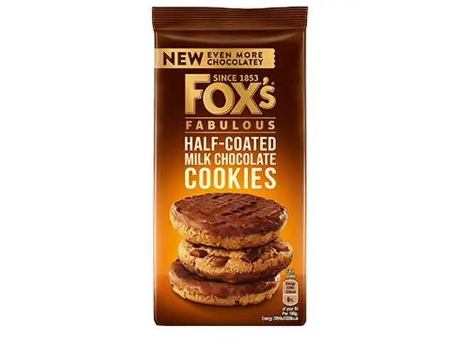 Biscuiti Fox's acoperiti pe jumatate cu ciocolata cu lapte 180g