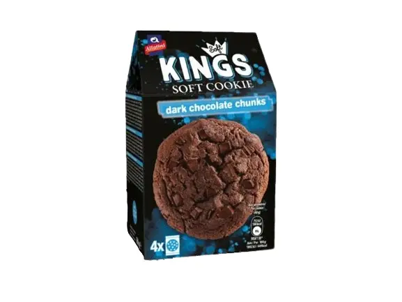 Fursecuri ciocolata neagra Kings Soft Cookie 160g