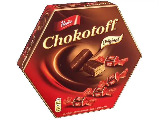 Bomboane de ciocolata cu caramele Poiana Chokotoff Original 238g