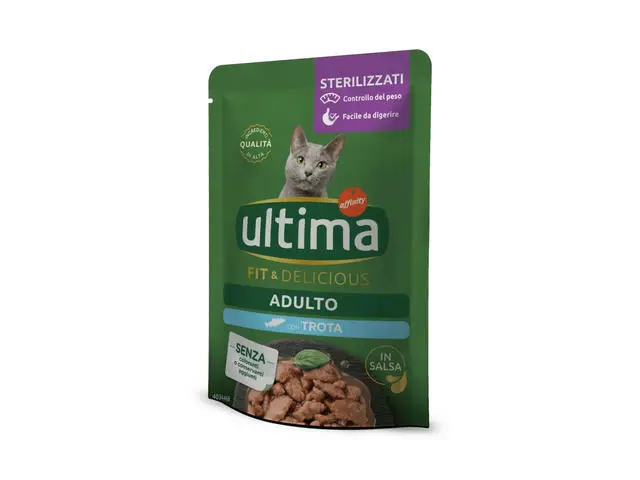 Hrana umeda pentru pisici Ultima, cu pastrav, 85 g