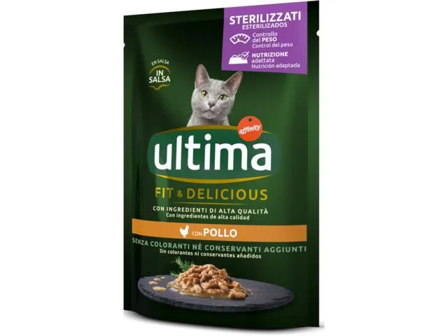 Hrana umeda pentru pisici Ultima, cu pui, 85 g