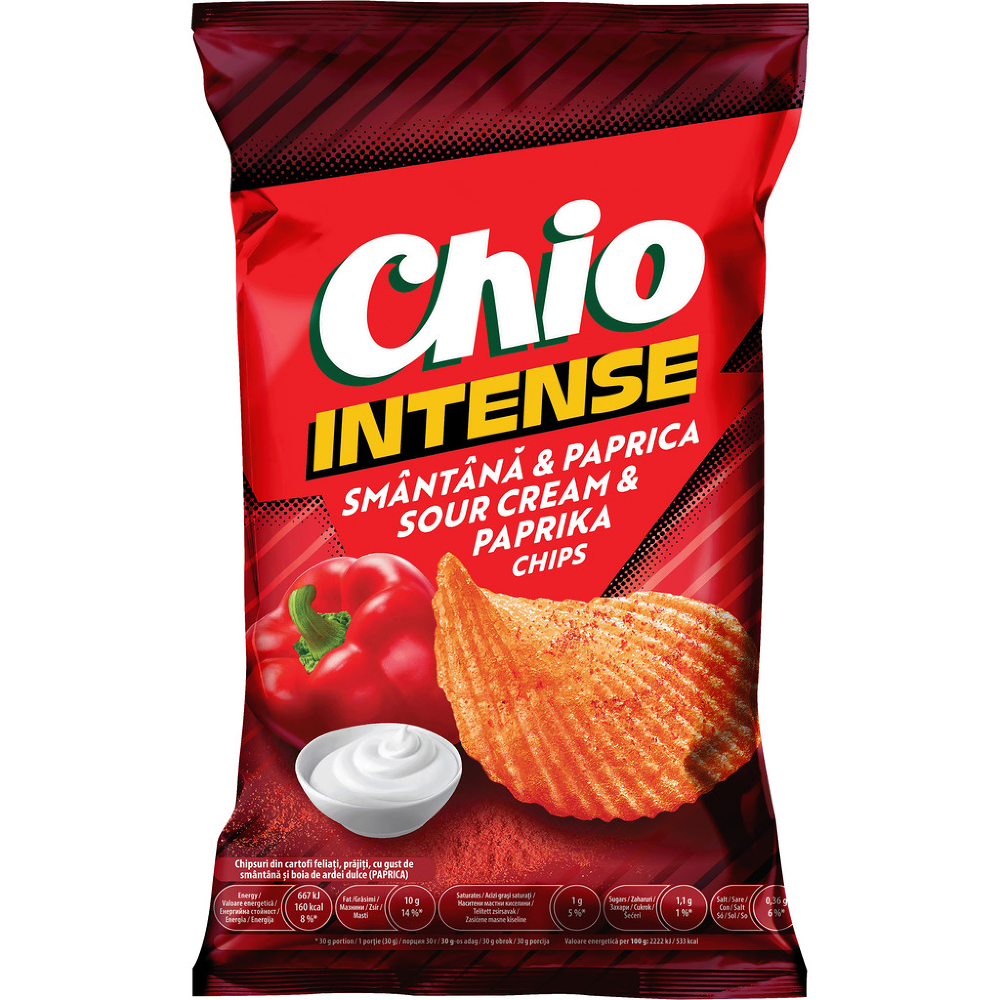 Chipsuri Chio Intense cu paprica 120g