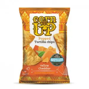 Tortilla chips Corn Up cu cheddar, fara gluten, 60g