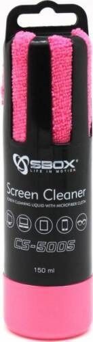 Cleaner Sbox CS-5005, 150ml + microfibra, roz