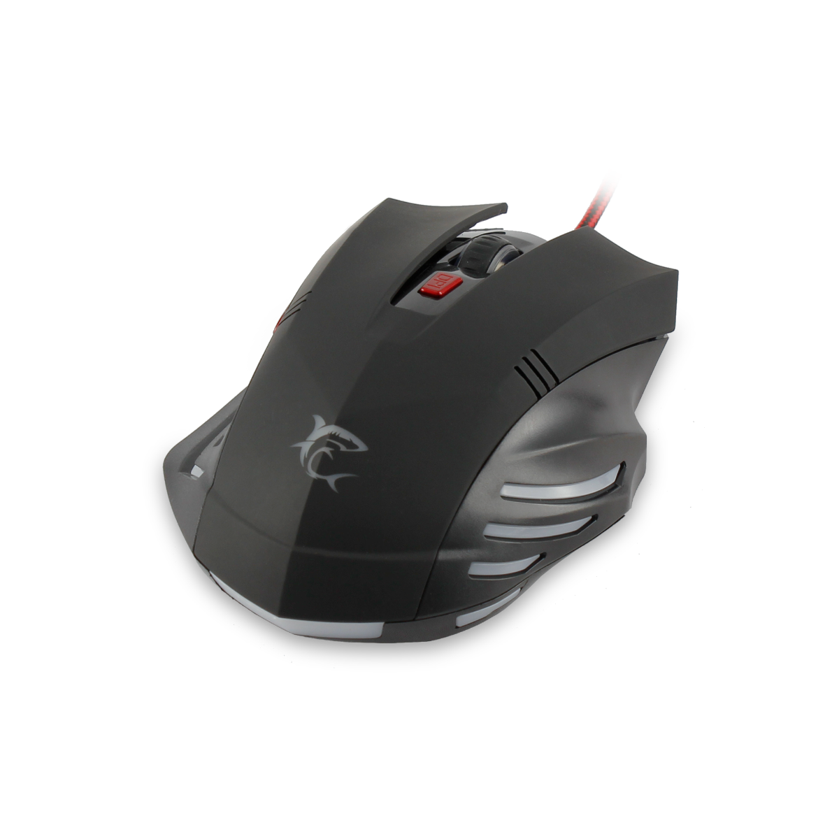 Mouse gaming GM-1602 White Shark, 3200 dpi, 6 butoane, Negru