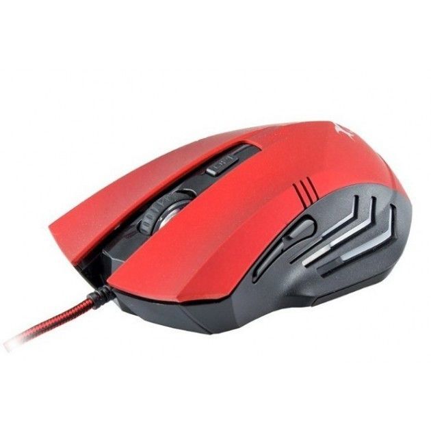 Mouse gaming GM-1602 Shark, 3200 DPI, Rosu/Alb