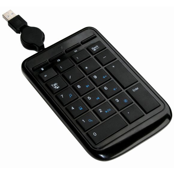 Tastatura numerica portabila PAD01BK Bluesky, 25 taste, Negru