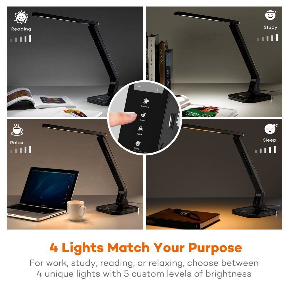 Lampa LED DL01 Taotronics, 4 tipuri de lumina, Touch-Sensitive, Oprire automata