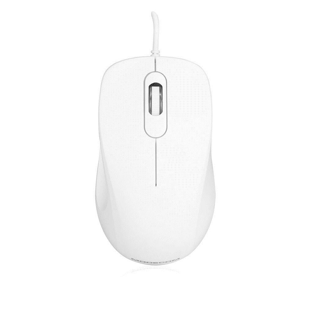 Mouse cu fir M10S Modecom, alb
