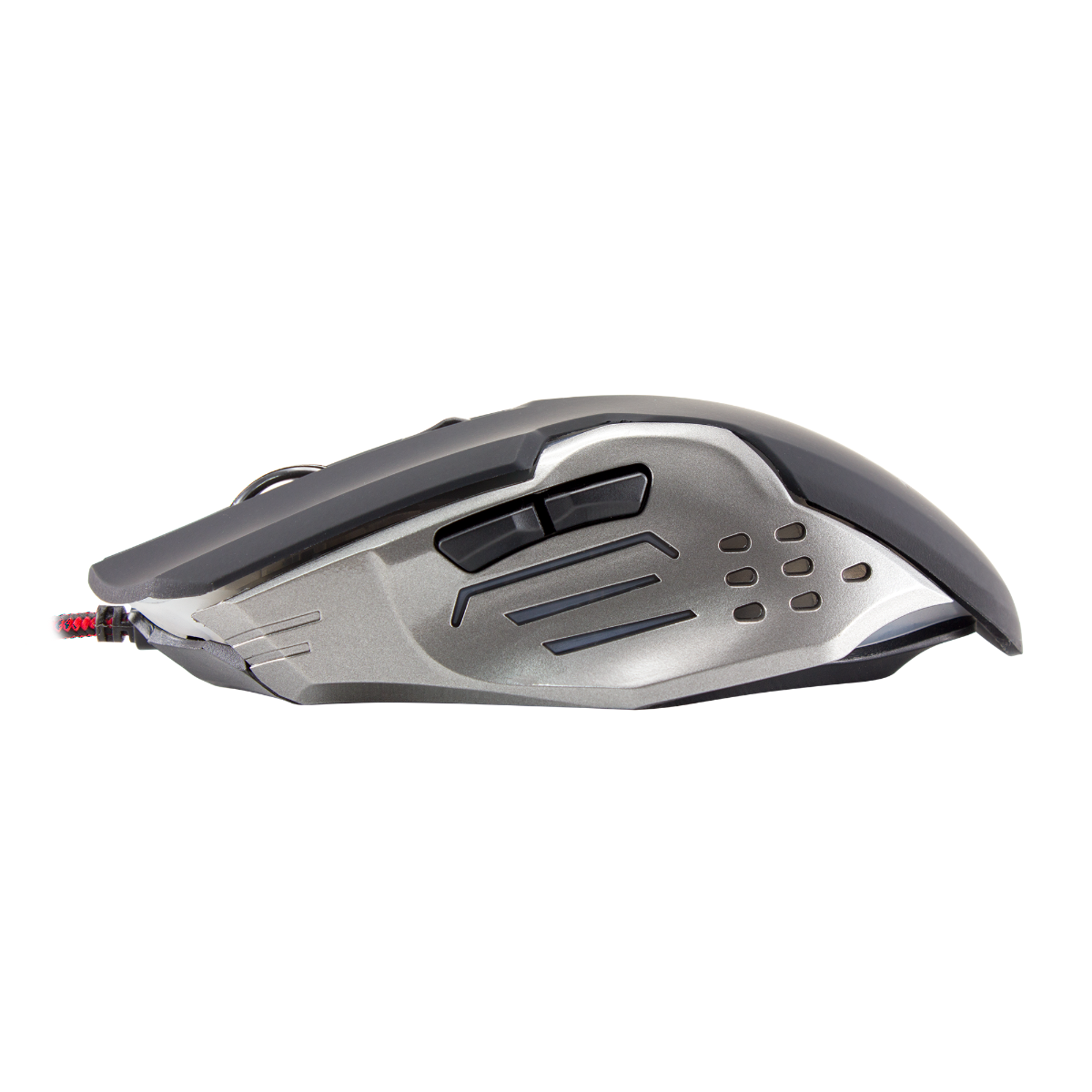 Mouse gaming GM-1803 White Shark, 3200 dpi, 6 butoane, Negru/Argintiu