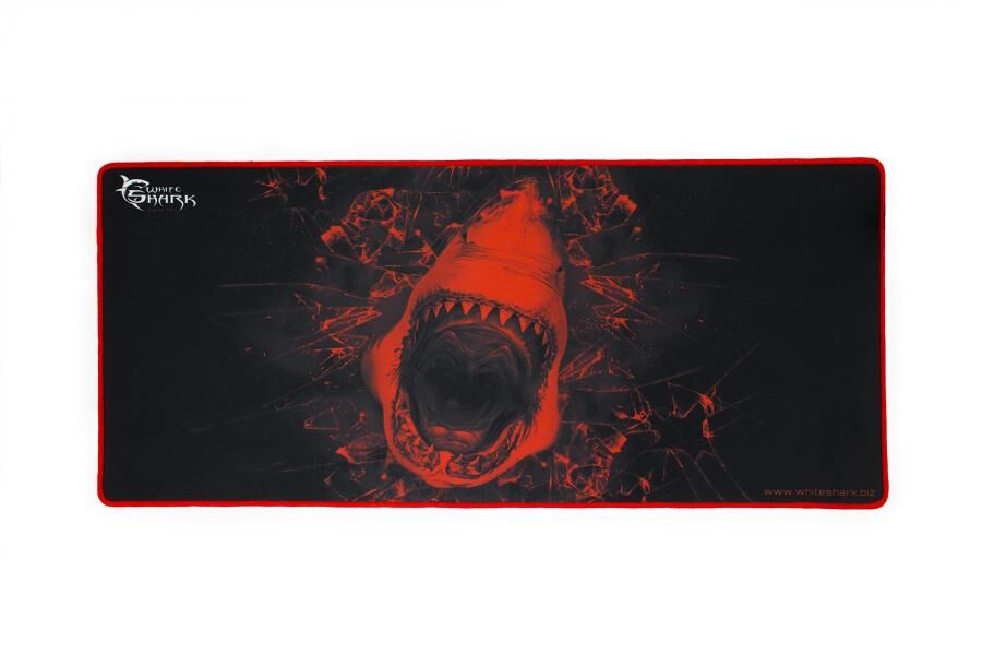 Mouse pad Gaming GMP-1899 SkyWalker  White Shark, 800 x 350, Rosu