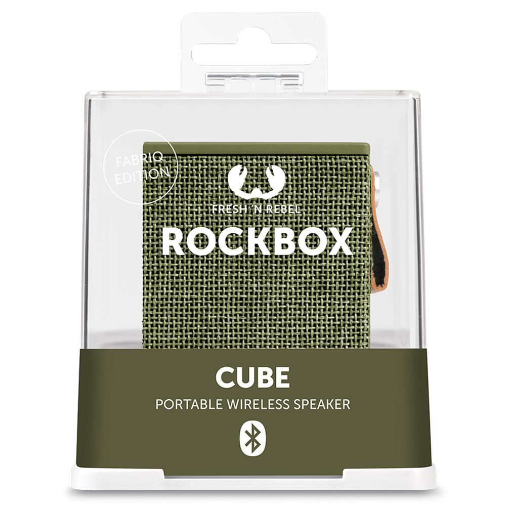 Boxa bluetooth Rock Box Cube Fabric Hama, 3 W, Army