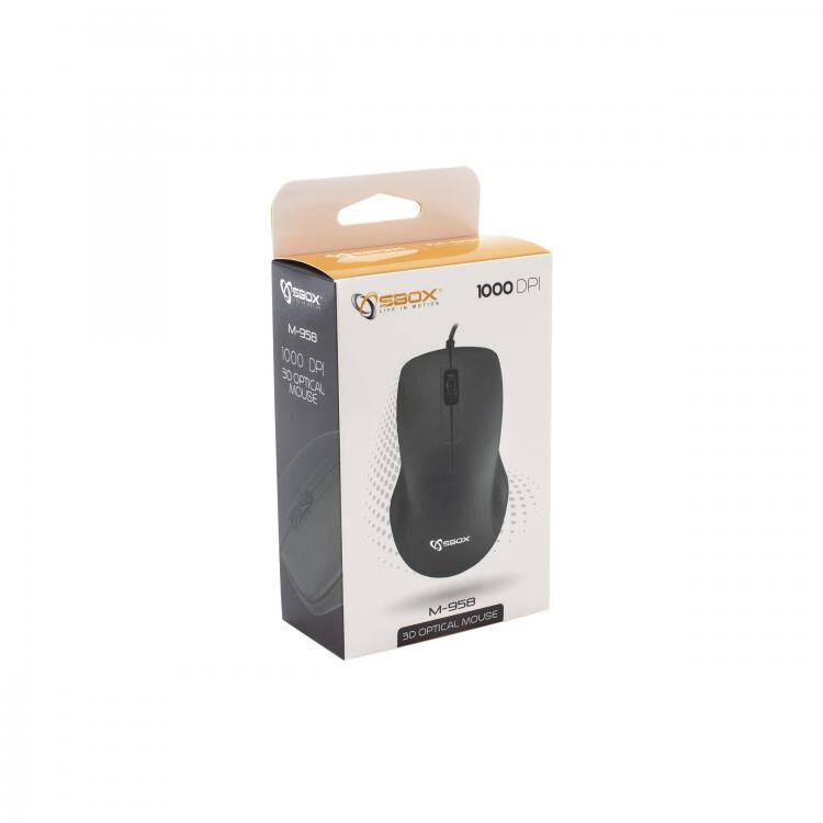 Mouse optic M-958 black Sbox