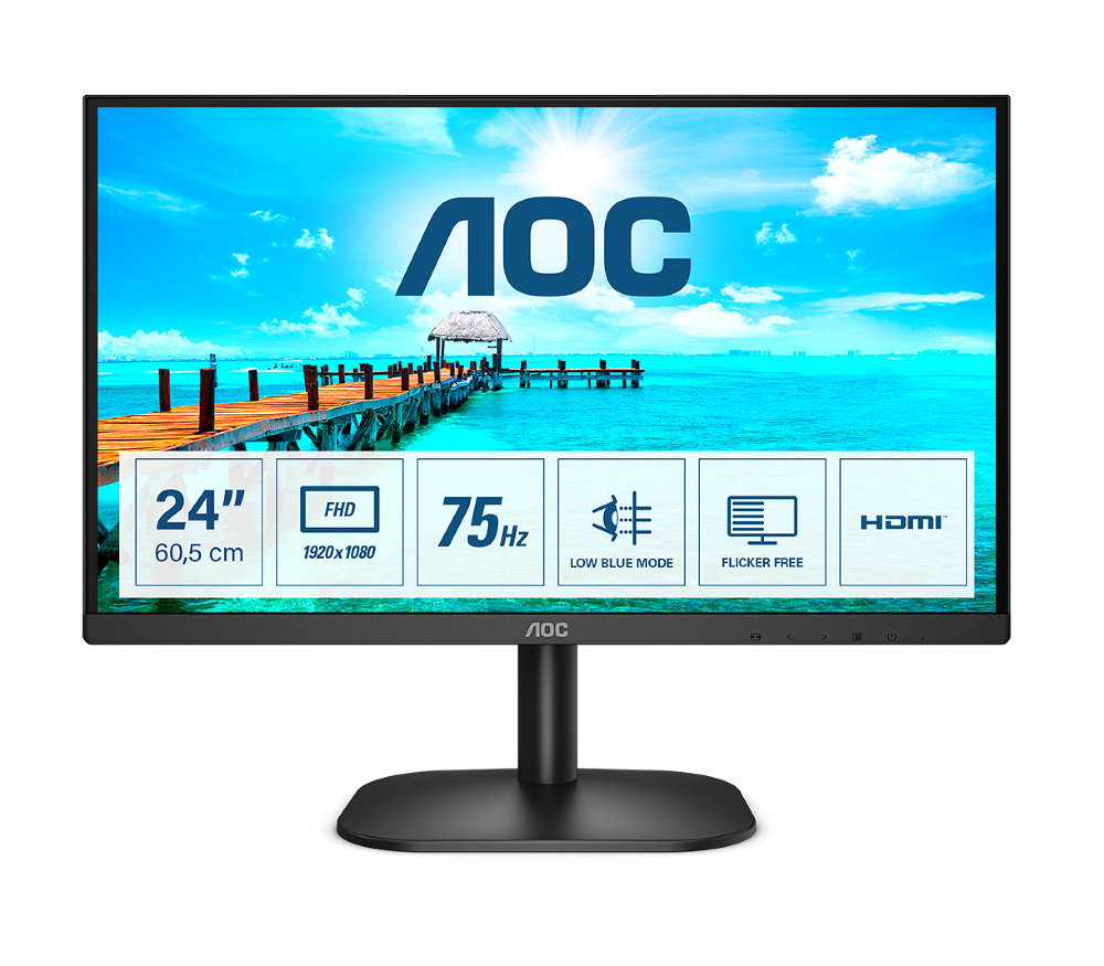 Monitor AOC 24B2XHM2, 23.8 inch, FHD, Negru