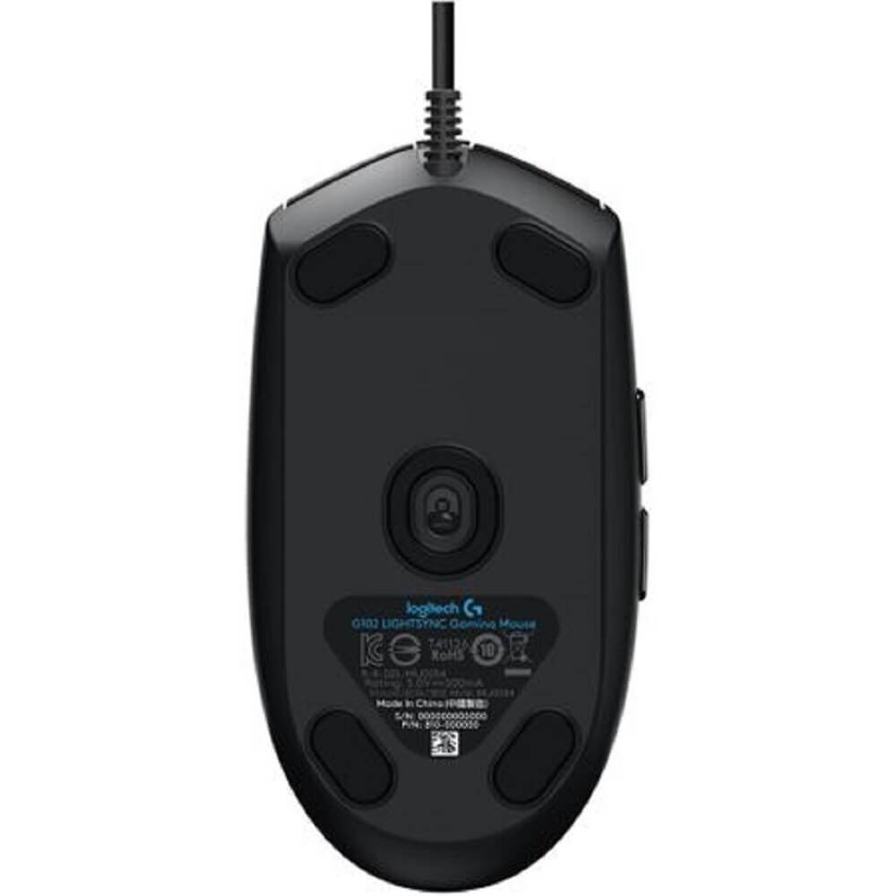 Mouse gaming Logitech G102, 8000 dpi, RGB, Negru