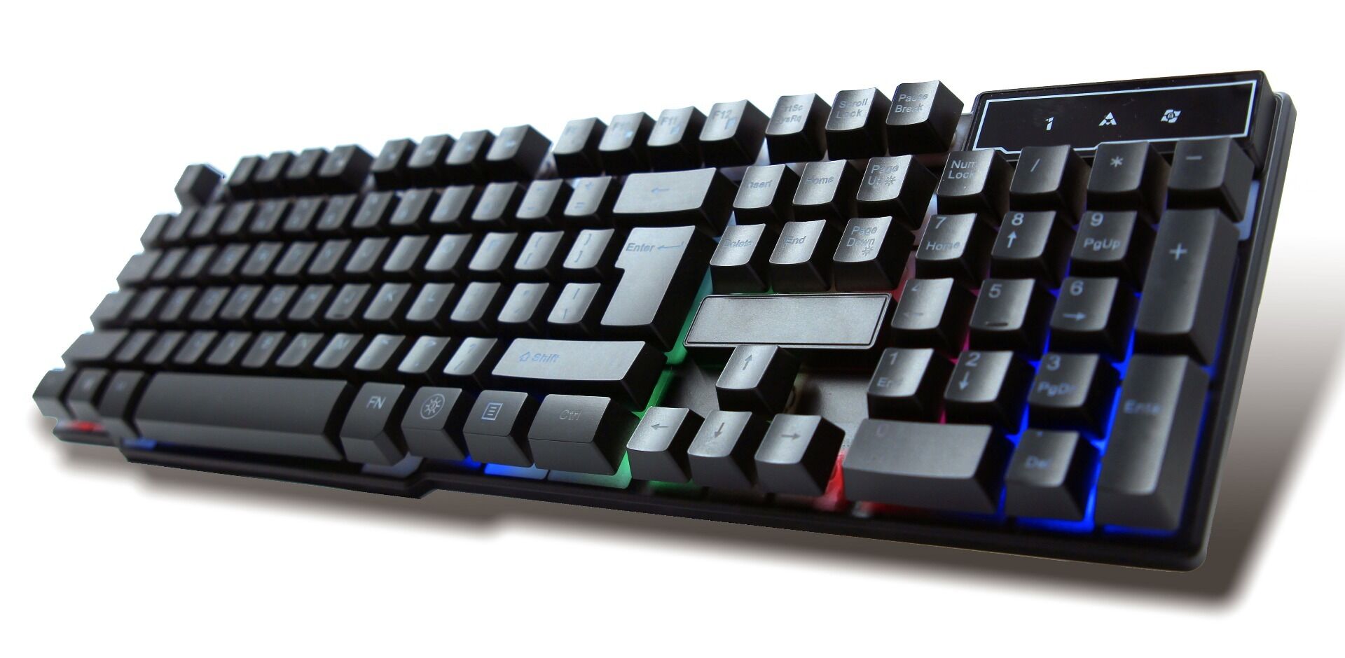 Tastatura gaming Omega Varr VRGBK7023B, 3 moduri de iluminare RGB, 140 cm cablu USB, 104 taste, Negru