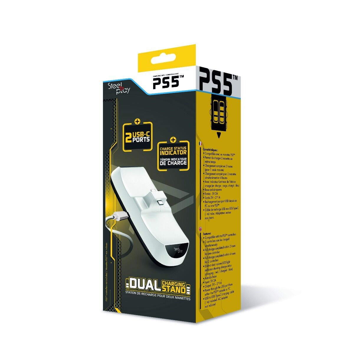 Incarcator Steelplay dual pentru controlere PS5