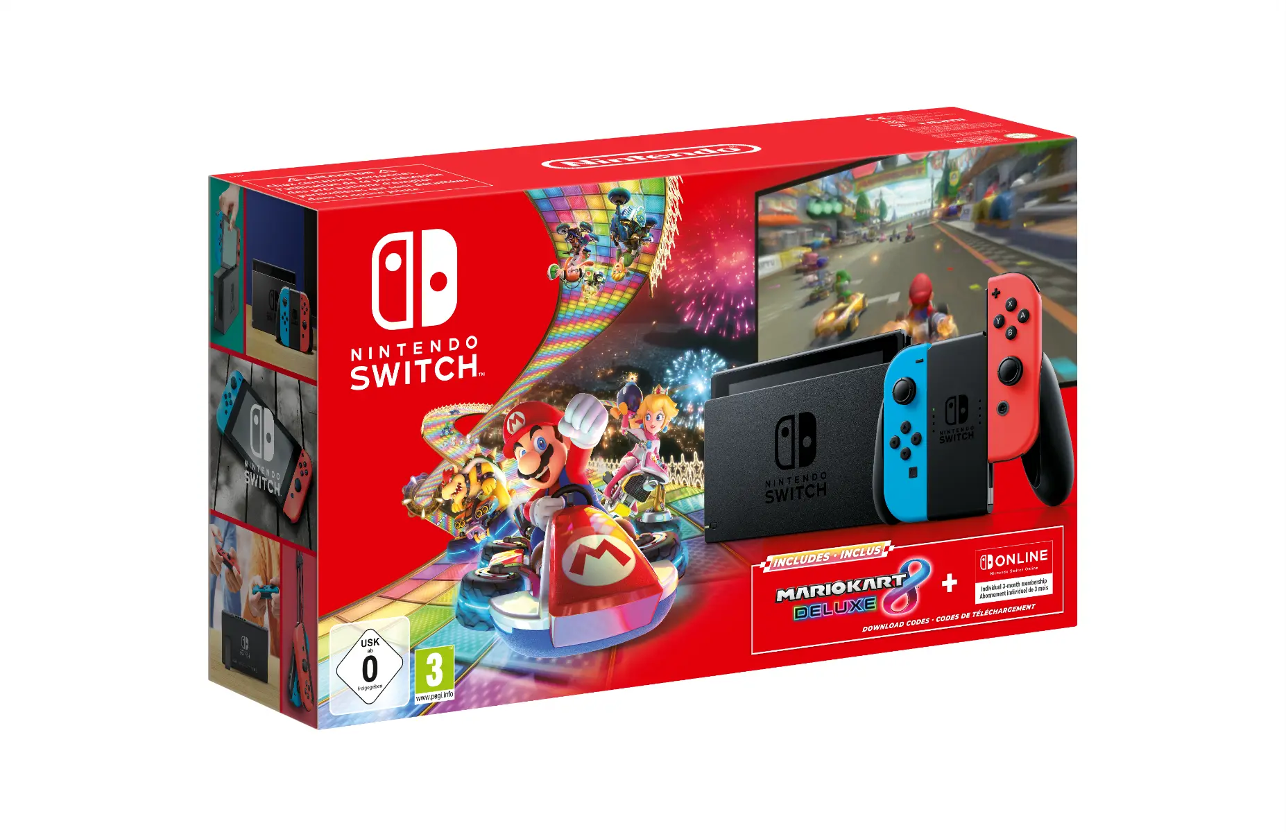 Consola Nintendo Switch + Mario Kart 8 Deluxe + 3M NSO