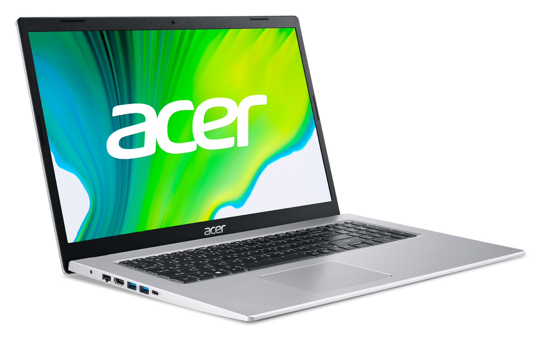 Laptop Acer Aspire A517-52G-72LV, procesor Intel Core i7-1165G7 pana 2.8 GHz, ecran 17.3 Full HD, 16 GB DDR4, 1 TB SSD, NVIDIA GeForce Graphics, No OS, Silver