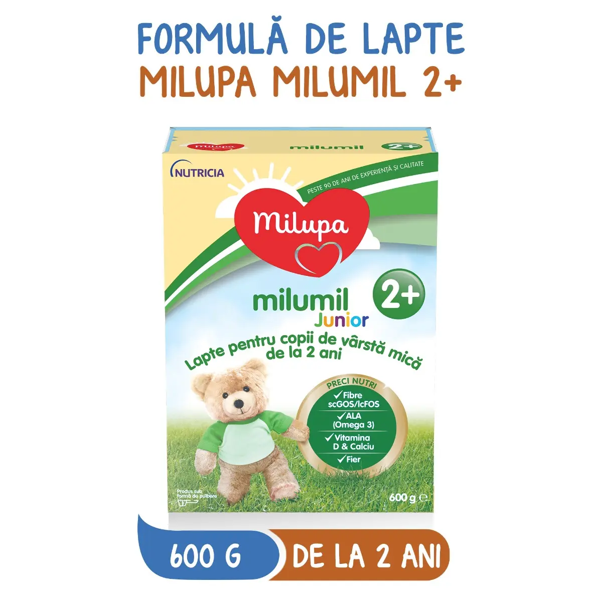 Lapte praf Milupa Milumil Junior, de la 2 ani, 600 g