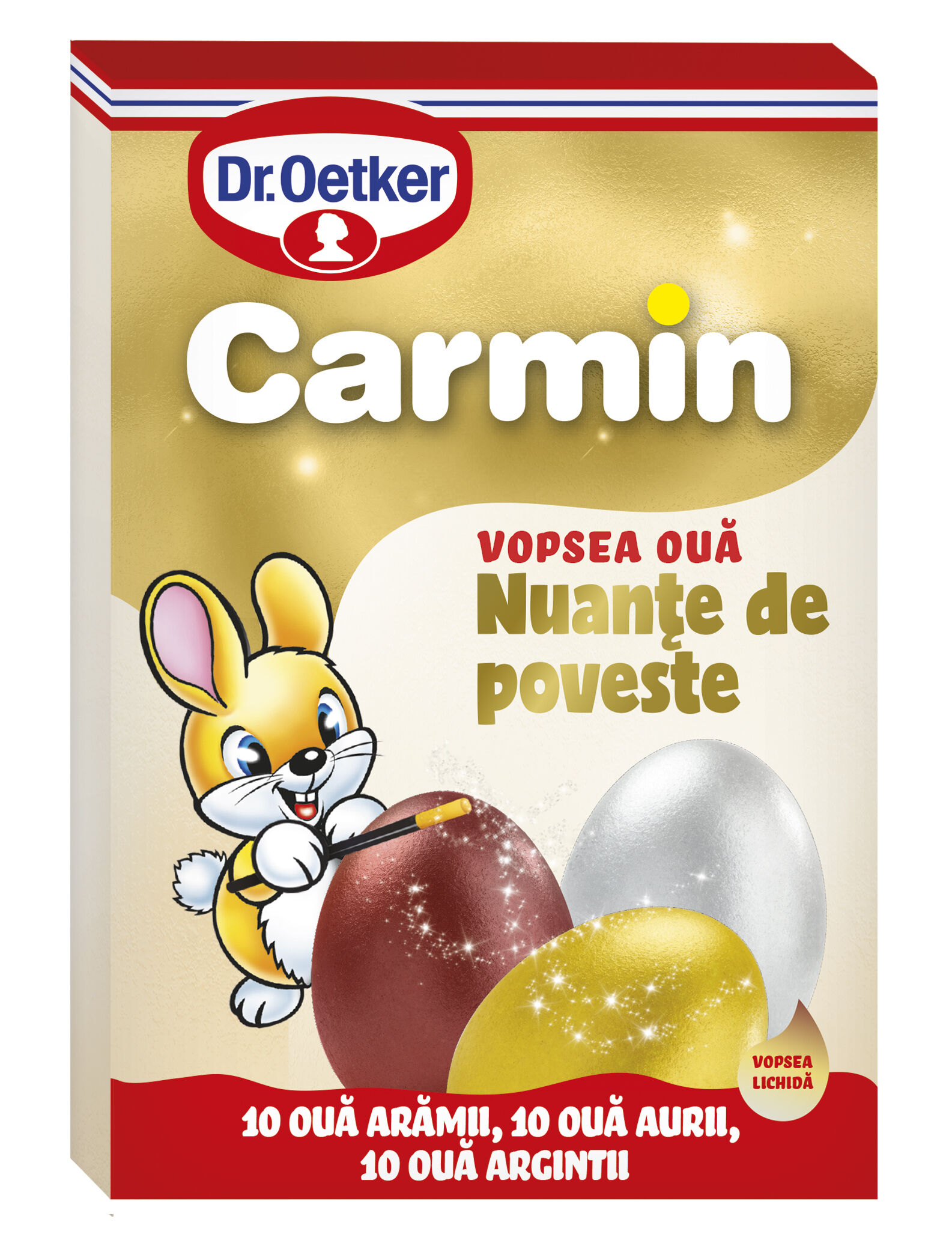 Vopsea lichida nuante de poveste Carmin pentru 30 oua