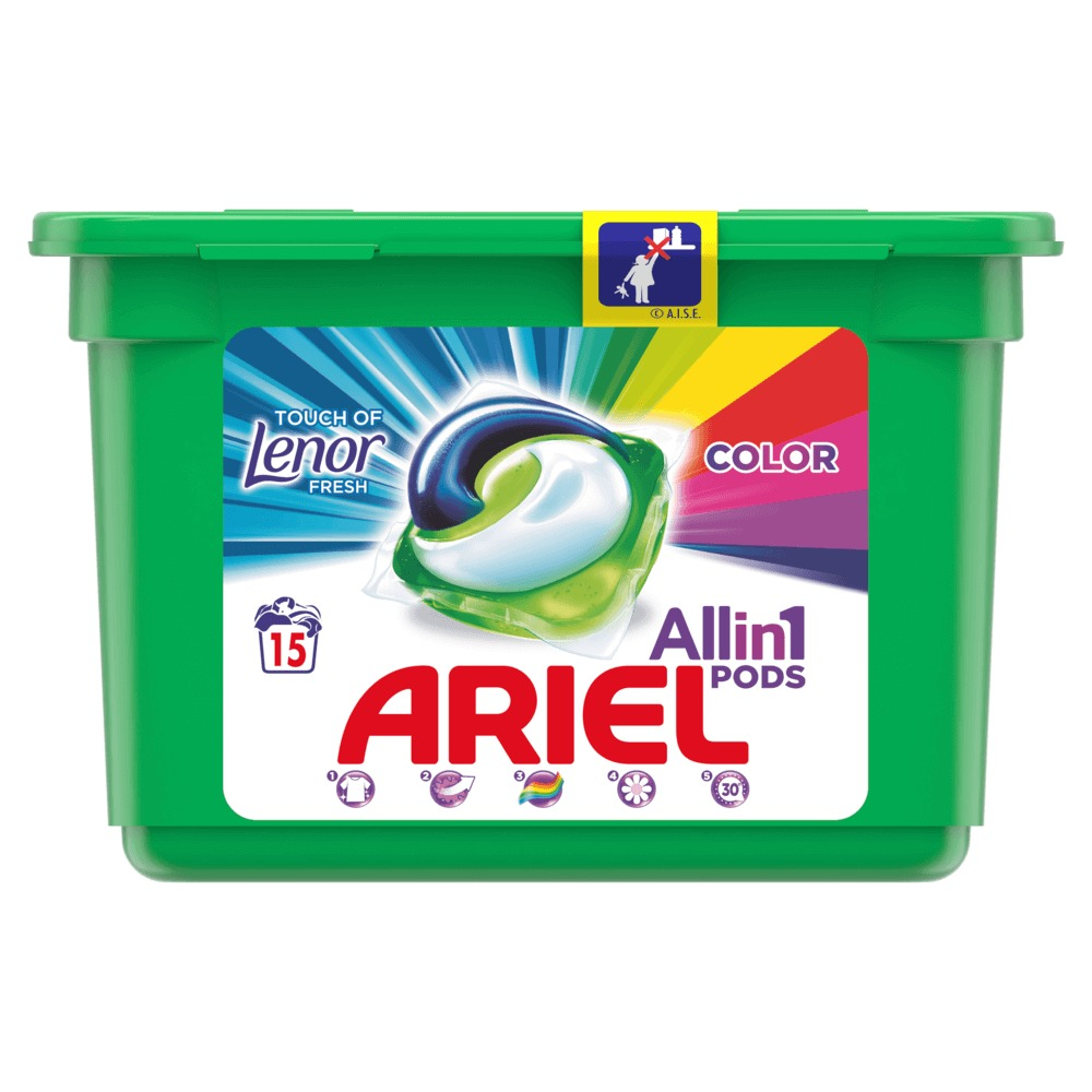 Detergent automat capsule Ariel All in One PODS Touch of Lenor 15 spalari