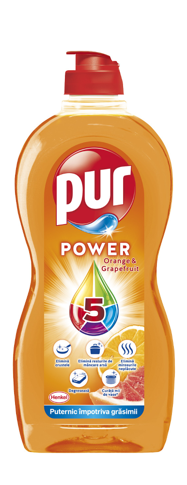 Detergent de vase Pur Power Orange&Grapefruit, 450 ml