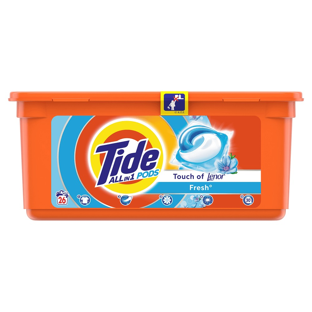 Detergent automat capsule 3in1 PODs Scent Touch, Tide, 26 spalari, 26 buc