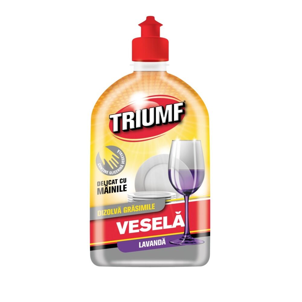 Detergent lichid de vase Triumf Lavanda, 500 ml