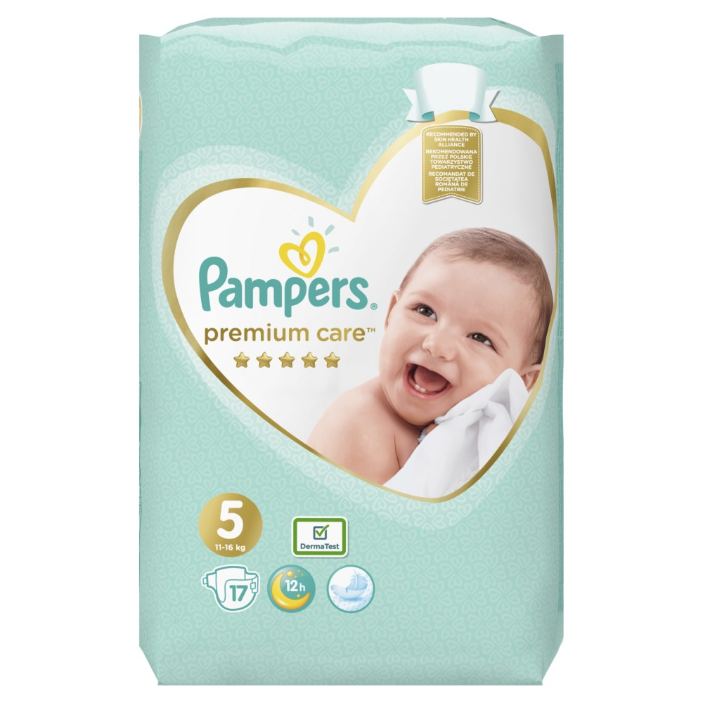 Scutece Pampers Premium Care, Marime 5, 11-16 kg, 17 buc