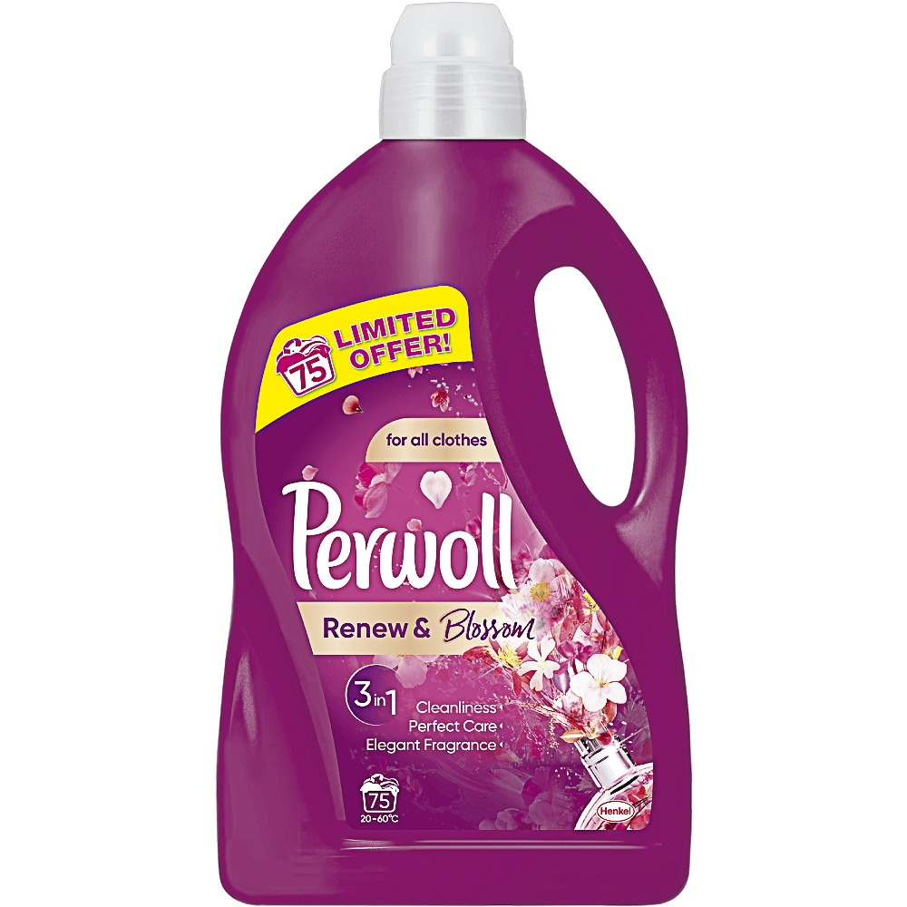 Detergent automat lichid, Perwoll Renew & Blossom, 75 spalari, 4500ml
