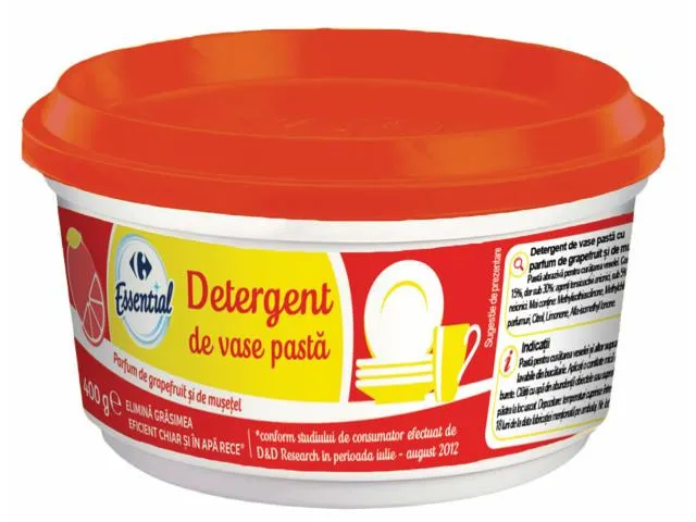 Detergent vase pasta Carrefour Essential, grapefruit si musetel 400g
