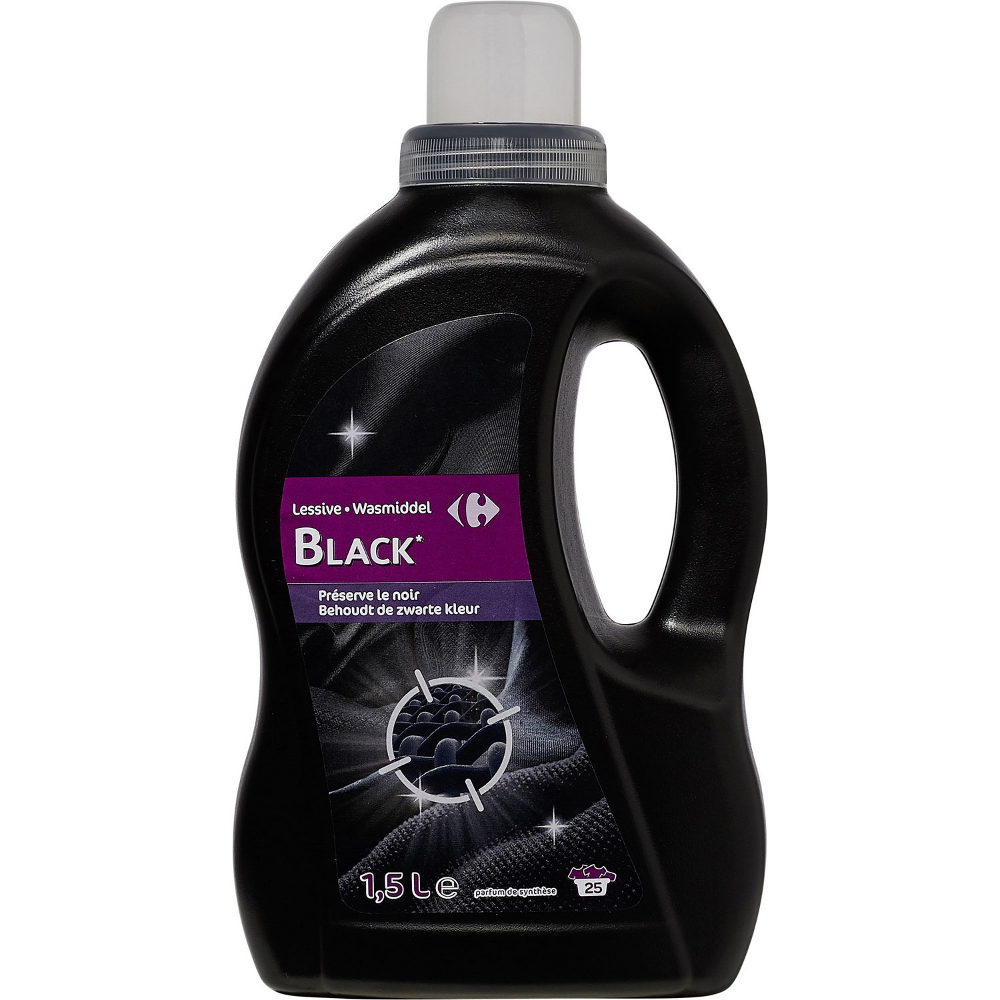 Detergent lichid automat, Carrefour, rufe negre, 1.5L