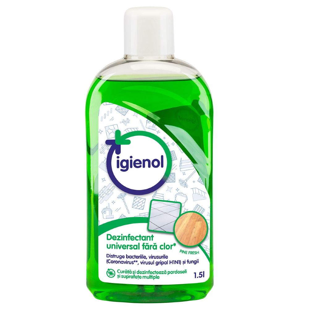 Dezinfectant universal fara clor Igienol Pine Fresh, 1.5 l