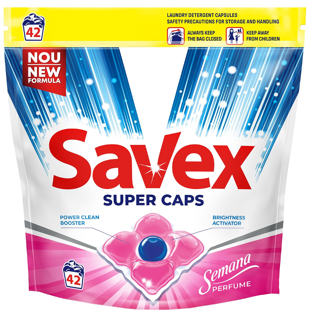 Detergent Savex Super Caps Semana Parfume, 42 spalari